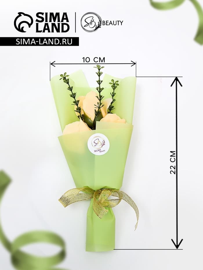 Букет мыльных роз, белые