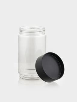 Ёмкость для сыпучих продуктов Asti, 1 л, прозрачный, крышка черная