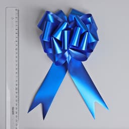 Подарочный бант - шар №5 металлик, синий, для упаковки подарков