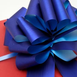 Подарочный бант - шар №5 металлик, синий, для упаковки подарков