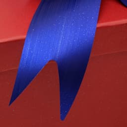 Подарочный бант - шар №5 металлик, синий, для упаковки подарков