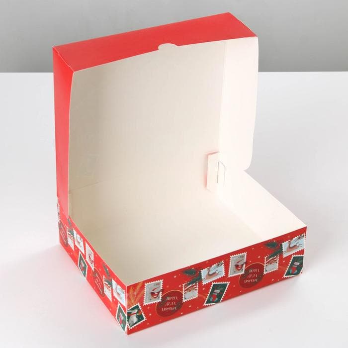 Упаковка для кондитерских изделий новогодняя «Подарок от Деда Мороза», 20×17×6 см