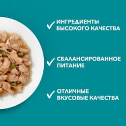 Влажный корм Purina One для кошек, курица/морковь, 75 г