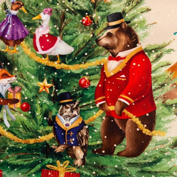 Скатерть на стол с салфетками «Этель» Noble Christmas: скатерть 150×220±3 см с ГМВО, салфетки 40×40 см - 12 шт.