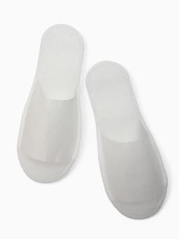 Тапочки одноразовые, антикризисные, подошва 4 мм, белые, 42 р.