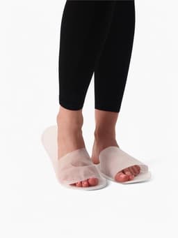 Тапочки одноразовые, антикризисные, подошва 4 мм, белые, 42 р.