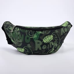 Сумка детская поясная «Динозавры», на молнии, наружный карман, зелёная