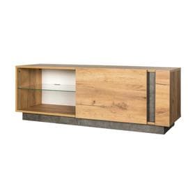 Тумба ТВ Арчи 10.85, 1300×413×461, цвет дуб золотой / камень тёмный