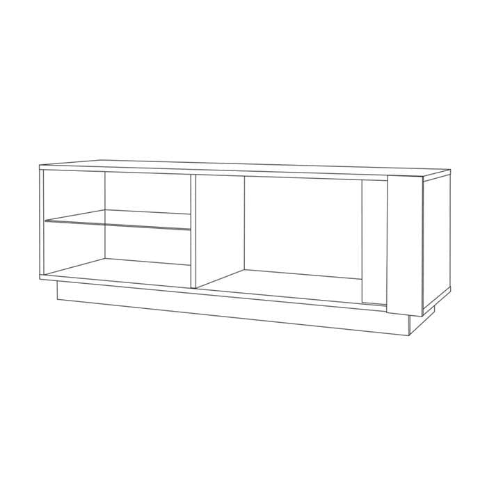 Тумба ТВ Арчи 10.85, 1300×413×461, цвет дуб золотой / камень тёмный