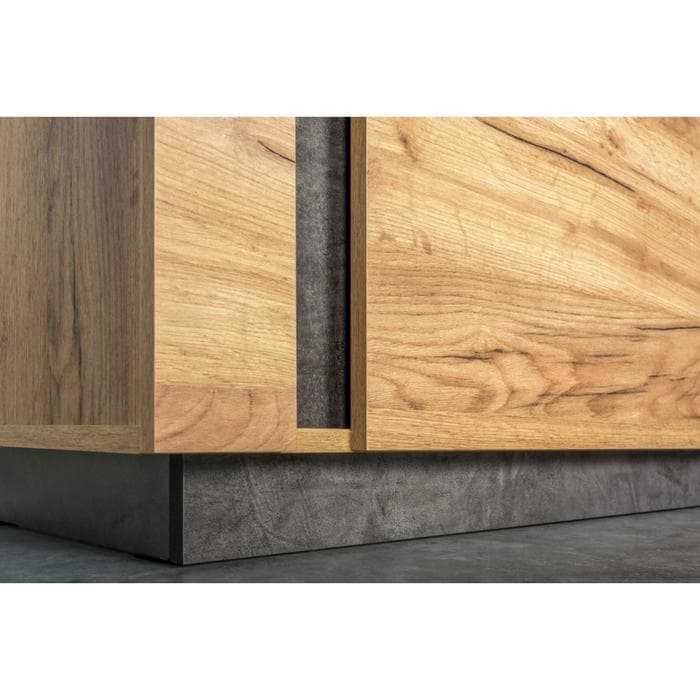 Тумба ТВ Арчи 10.85, 1300×413×461, цвет дуб золотой / камень тёмный