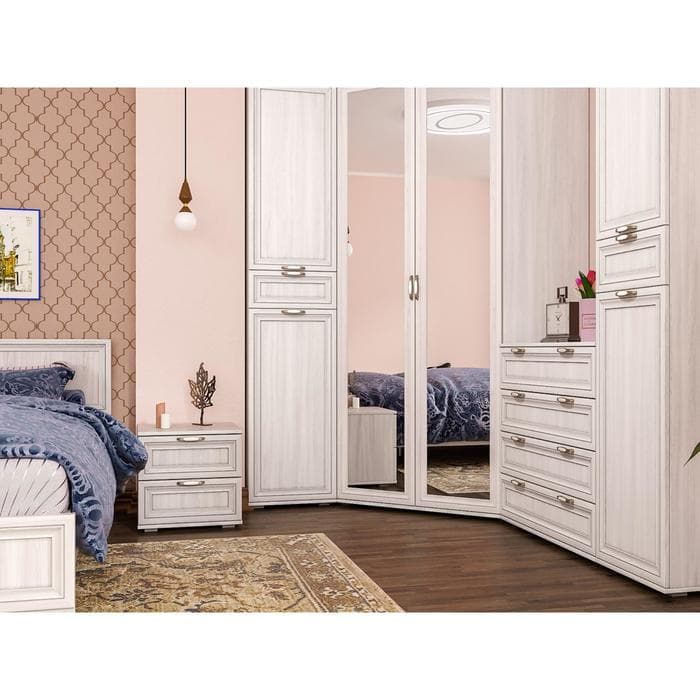 Тумба прикроватная «Бьянка 1203» 450×452×438 мм, цвет ясень анкор светлый