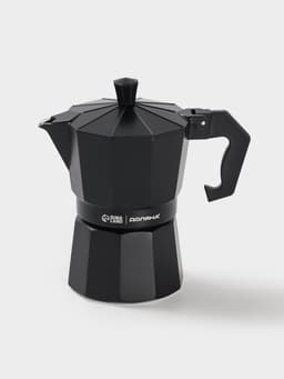 Кофеварка гейзерная Доляна Alum black, на 3 чашки, 150 мл, алюминий, чёрная