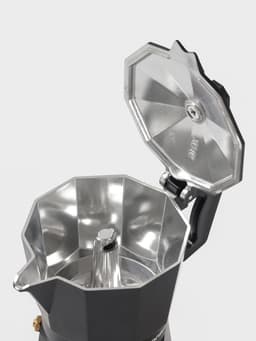 Кофеварка гейзерная Доляна Alum black, на 3 чашки, 150 мл, алюминий, чёрная