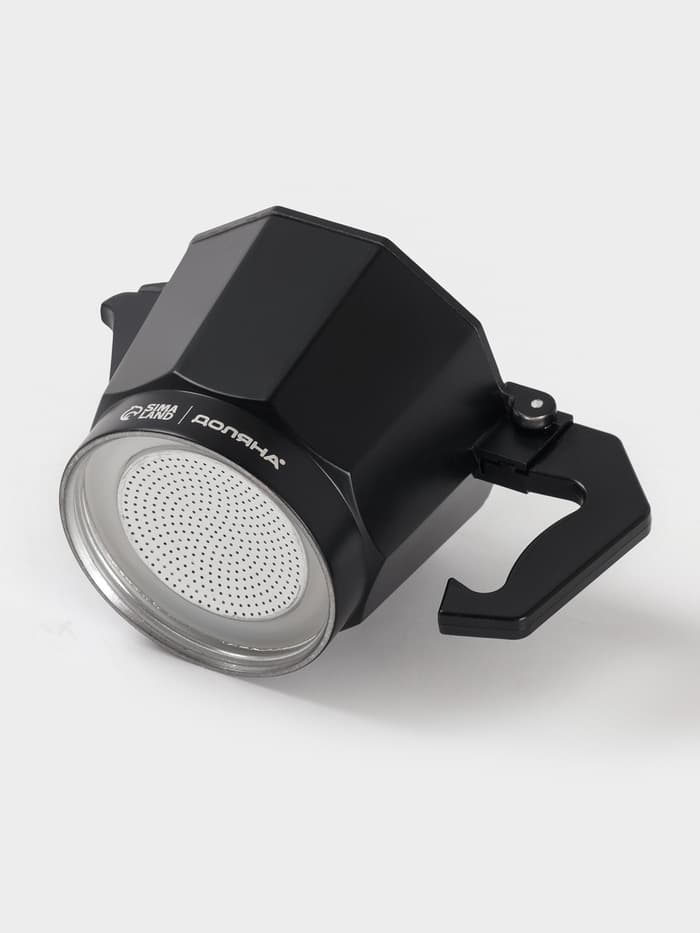 Кофеварка гейзерная Доляна Alum black, на 3 чашки, 150 мл, алюминий, чёрная