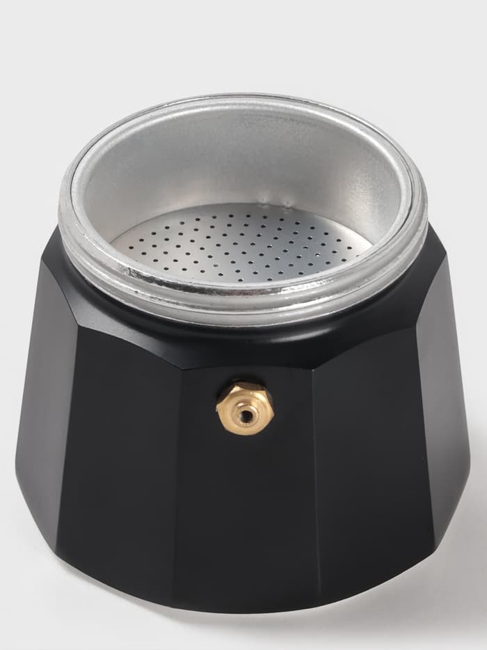 Кофеварка гейзерная Доляна Alum black, на 3 чашки, 150 мл, алюминий, чёрная