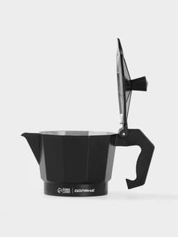 Кофеварка гейзерная Доляна Alum black, на 3 чашки, 150 мл, алюминий, чёрная