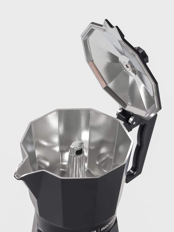 Кофеварка гейзерная Доляна Alum black, на 6 чашек, 300 мл, алюминий, чёрная