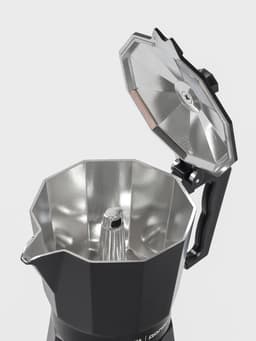 Кофеварка гейзерная Доляна Alum black, на 6 чашек, 300 мл, алюминий, чёрная