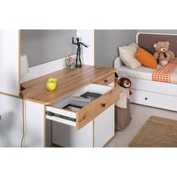 Стол письменный «Вуди 12.42», 1100×527×784 мм, цвет белый/дуб золотой