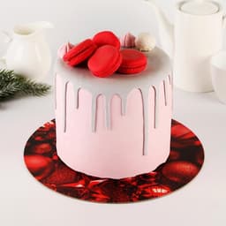 Подложка новогодняя под торт усиленная «С Новым годом», 26 см, 2 мм