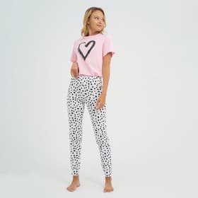 Пижама женская (футболка, брюки) KAFTAN Heart, размер 48-50