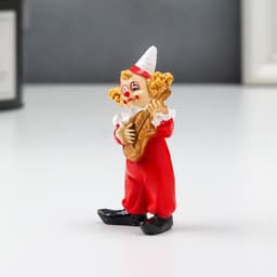 Фигурка полистоун «Клоун с гитарой», красный, 7×3×4.3 см