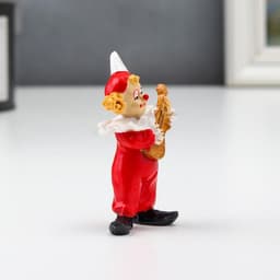 Фигурка полистоун «Клоун с гитарой», красный, 7×3×4.3 см