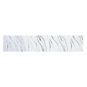 Кухонный фартук на стену «Плитка Рецциато 543», 3000×600 мм, цвет металлик/белый