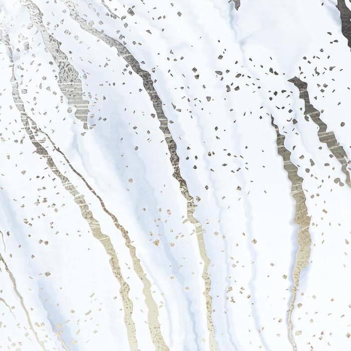 Кухонный фартук на стену «Плитка Рецциато 543», 3000×600 мм, цвет металлик/белый