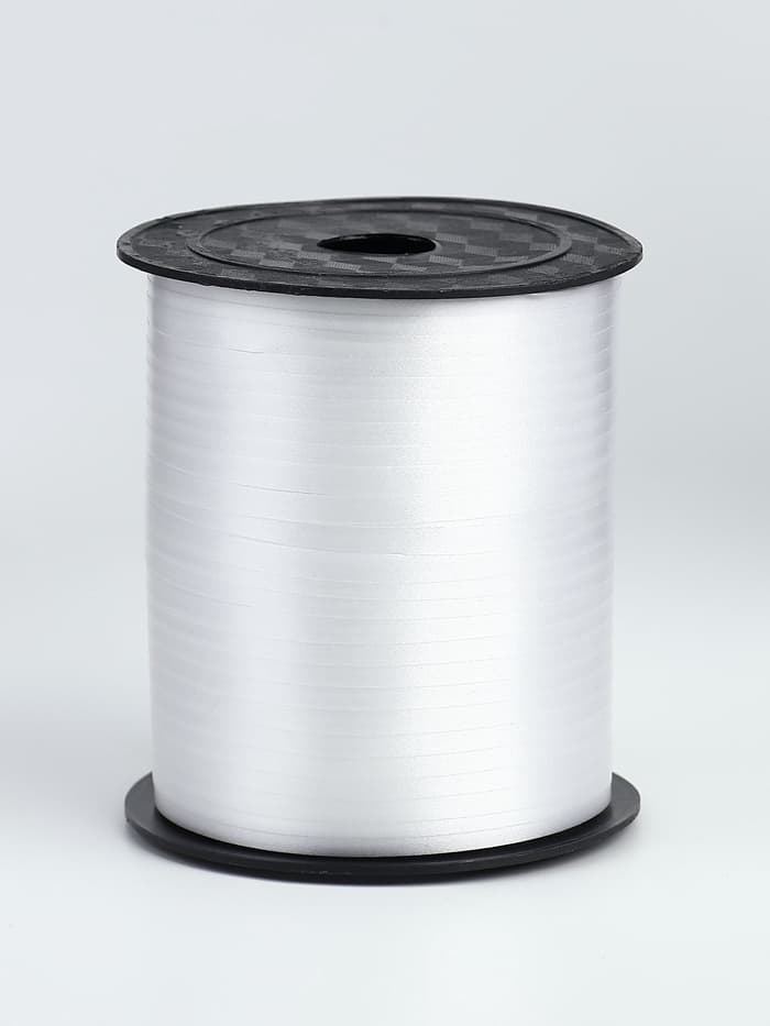 Лента упаковочная простая, матовая, белая, 0.5 см × 225 м