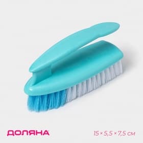 Щётка утюжок для уборки «Дельта», с ручкой, жёсткая щетина, пластик, 15×5.5×7.5 см, МИКС