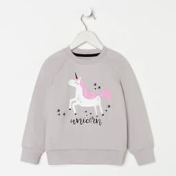 Свитшот для девочки KAFTAN: Unicorn, серый, размер 34 (122-128 см)