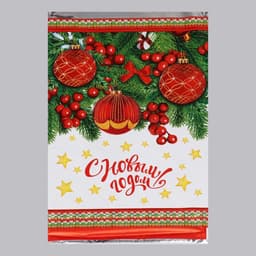 Пакет подарочный новогодний «Новогодние шары», для сладкого подарка, 25×40 см