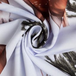 Новогодний комплект штор для кухни с подхватами «Сказочный лес» 145×180 см-2 шт., габардин