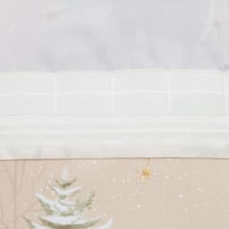 Комплект штор для кухни с подхватами «Этель» Christmas forest, 2 шт., бежевые, 145×180 см