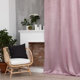 Штора портьерная «Этель. Классика», светло-розовая, 250×265 см