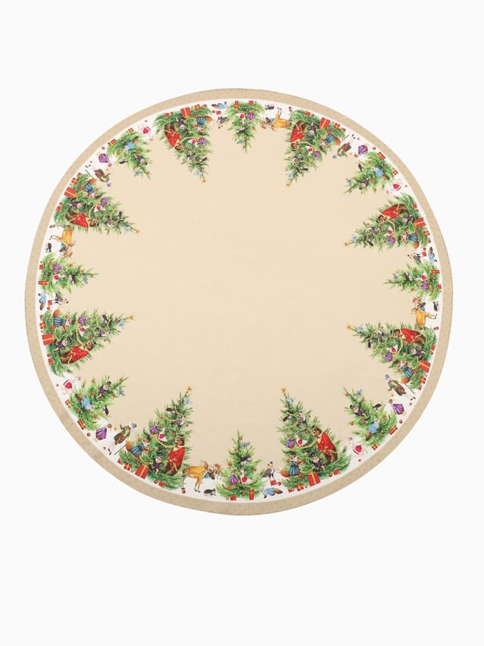 Скатерть новогодняя «Этель» Noble Christmas, d=220±3 см с ГМВО, 100% хлопок, саржа 190 г/м²