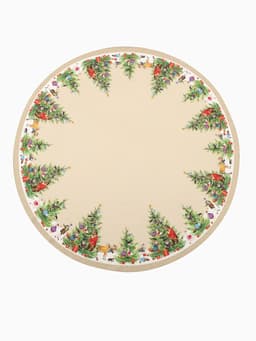 Скатерть новогодняя «Этель» Noble Christmas, d=220±3 см с ГМВО, 100% хлопок, саржа 190 г/м²