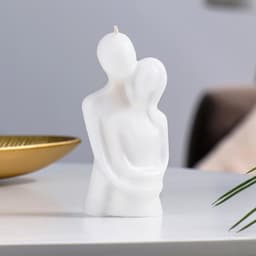 Свеча декоративная «Влюблённые», 12 см, белая