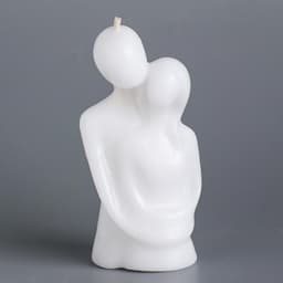 Свеча декоративная «Влюблённые», 12 см, белая