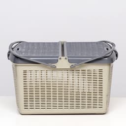 Корзина, 47×36×27.5 см, пластик, серая