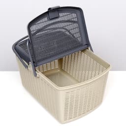 Корзина, 47×36×27.5 см, пластик, серая