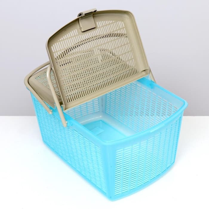 Корзина, 47×36×27.5 см, пластик, бирюзовая