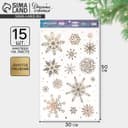 Наклейки новогодние виниловые с фольгированием «Снежинки», 30×50 см