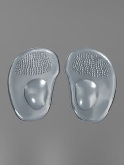 Полустельки для обуви, с протектором, на клеевой основе, силиконовые, 10.5×6.5 см, пара, прозрачные