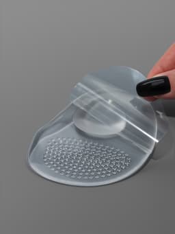 Полустельки для обуви, с протектором, на клеевой основе, силиконовые, 10.5×6.5 см, пара, прозрачные