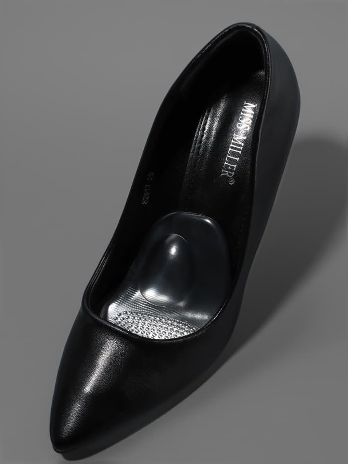 Полустельки для обуви, с протектором, на клеевой основе, силиконовые, 10.5×6.5 см, пара, прозрачные