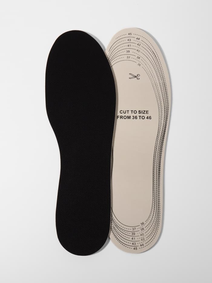 Стельки для обуви, универсальные, влаговпитывающие, р-р RU до 46 (р-р Пр-ля до 46), 29 см, пара, чёрные