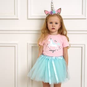 Набор для фотосессии (юбка, ободок), KAFTAN «Единорог», бирюзовый, рост 86-104 см