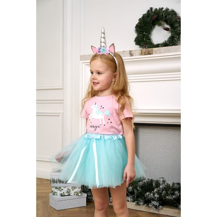 Набор для фотосессии (юбка, ободок), KAFTAN «Единорог», бирюзовый, рост 86-104 см